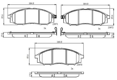 Комплект тормозных колодок, дисковый тормоз NATIONAL NP3086 для NISSAN NAVARA