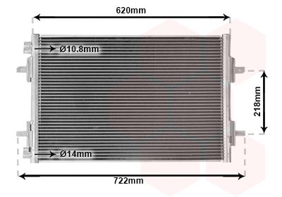 VAN WEZEL 43005294 Радиатор кондиционера  для RENAULT AVANTIME (Рено Авантиме)