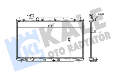 Радиатор, охлаждение двигателя KALE OTO RADYATÖR 347730 для HONDA CR-V