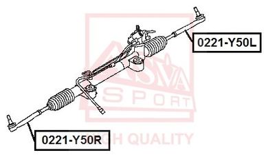 ASVA 0221-Y50R Наконечник рулевой тяги  для INFINITI  (Инфинити М45)