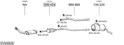 Układ wydechowy BOSAL SYS00838