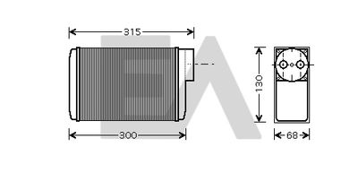 EACLIMA 45C61002 Радиатор печки  для SKODA FELICIA (Шкода Феликиа)