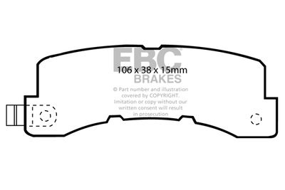 Комплект тормозных колодок, дисковый тормоз EBC Brakes DP569 для ISUZU PIAZZA