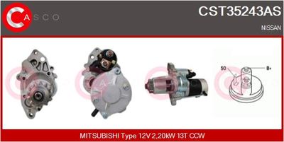 CASCO CST35243AS Стартер  для NISSAN ALMERA (Ниссан Алмера)