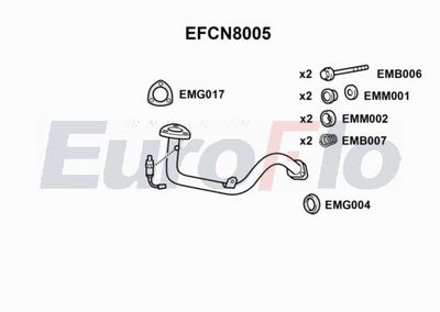 EuroFlo Exhaust Pipe EFCN8005