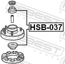 Spacer Bush, shock absorber HSB-037