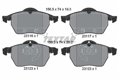 Brake Pad Set, disc brake 2311701