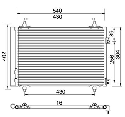 PowerMax 7110146 Радиатор кондиционера  для PEUGEOT  (Пежо Ркз)