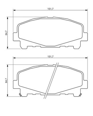 BREMSBELAGSATZ SCHEIBENBREMSE BOSCH 0986494382 6