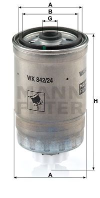 Топливный фильтр MANN-FILTER WK 842/24 для SAAB 9-3X