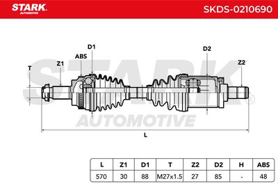 полуоска STARK SKDS-0210690