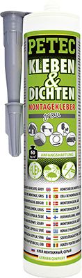 Petec 94629 Montážní lepidlo, šedá 290ml