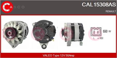 CASCO CAL15308AS Генератор для RENAULT 18 Variable (135_)