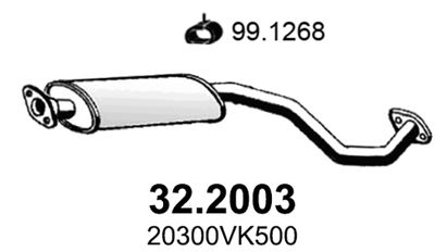 Предглушитель выхлопных газов ASSO 32.2003 для NISSAN PICK