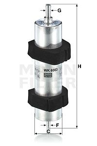Топливный фильтр MANN-FILTER WK 6003 для AUDI A5