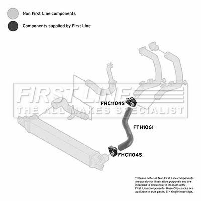 Intake Hose, air filter FIRST LINE FTH1061