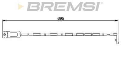 BREMSI WI0527 Датчик износа тормозных колодок  для OPEL COMBO (Опель Комбо)