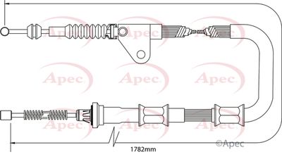 Cable Pull, parking brake APEC CAB1415