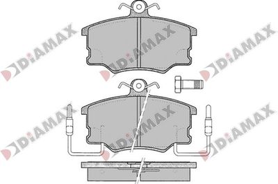Комплект тормозных колодок, дисковый тормоз DIAMAX N09786 для LANCIA DELTA