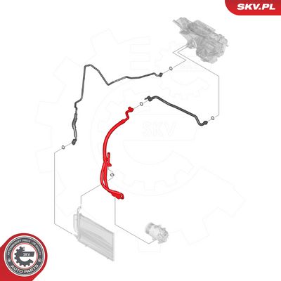 Vysokotlaké / nízkotlaké vedení, klimatizace ESEN SKV 54SKV625