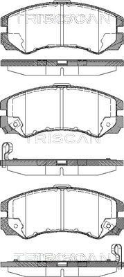 Комплект тормозных колодок, дисковый тормоз TRISCAN 8110 24010 для ISUZU TROOPER