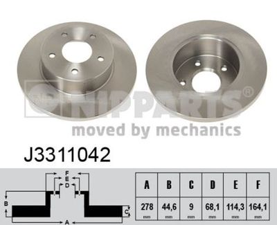 NIPPARTS J3311042 Тормозные диски для NISSAN MAXIMA / MAXIMA QX V (A33)