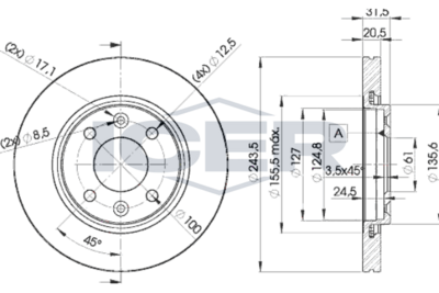 спирачен диск ICER 78BD8901-2