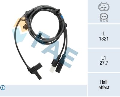 Czujnik, prędkość obrotowa koła FAE 78604