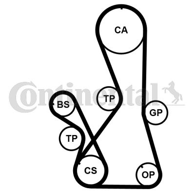 CT1016K2PRO CONTINENTAL CTAM Комплект ремня ГРМ