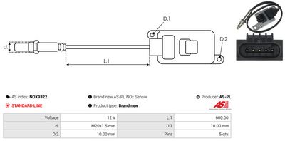 SENZOR NOX INJECTIE ADITIV AS-PL NOX9322 2
