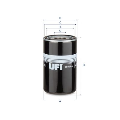 Oliefilter (geschroefd) past: DAEWOO DX225LC  DOOSAN DL200, DL250, DL250TC, DX140LC, DX140W, DX180LC, DX190W, DX225LC, DX225NLC  FORD USA 7.3 TDi 4x4 (F31), 7.3 TDi (F30)