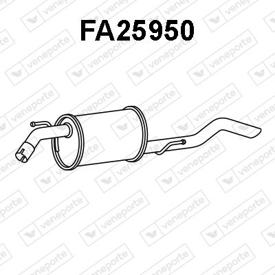 Глушитель выхлопных газов конечный VENEPORTE FA25950 для FIAT TIPO