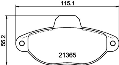 Комплект тормозных колодок, дисковый тормоз HELLA 8DB 355 019-091 для FIAT CINQUECENTO