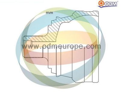 Шарнирный комплект, приводной вал Multiparts 12-141485 для MERCEDES-BENZ EQV