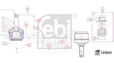 FEBI BILSTEIN 184869 Деталь для SUZUKI SWIFT V (AZ) 1.2 Hybrid (Mild Hybrid) (A2L412)
