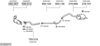 Układ wydechowy BOSAL SYS05373