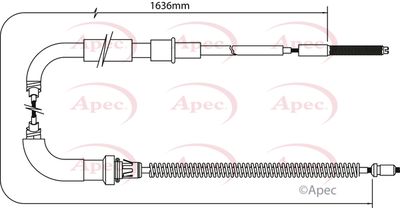 Cable Pull, parking brake APEC CAB1516