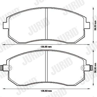 Brake Pad Set, disc brake 572550J