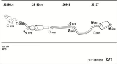 Układ wydechowy WALKER PEK131790AB