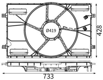 CARCASA VENTILATOR RADIATOR