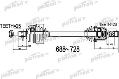 PATRON PDS0529 Сальник півосі 