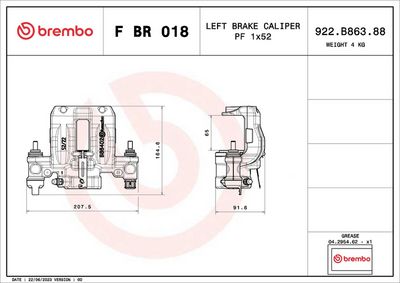 ETRIER FRANA BREMBO FBR018 1