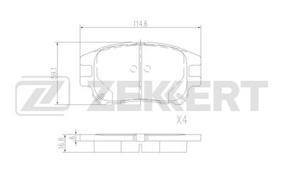 ZEKKERT BS-2963 Тормозные колодки и сигнализаторы  для LEXUS RX (MCU15) 300 (MCU10_)