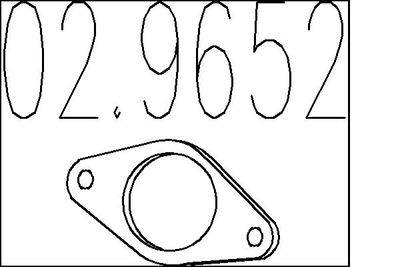 MTS 02.9652 Прокладка глушителя  для FIAT STRADA (Фиат Страда)