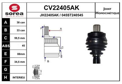 GELENKSATZ ANTRIEBSWELLE