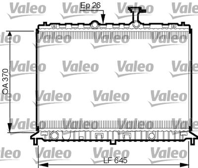 VALEO 735501 Радіатор охолодження двигуна для KIA (Киа)