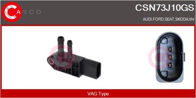 Senzor, tlak výfukového plynu CASCO CSN73J10GS
