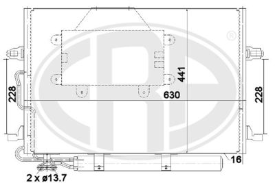 Конденсатор, кондиционер ERA 667252 для MERCEDES-BENZ CLS