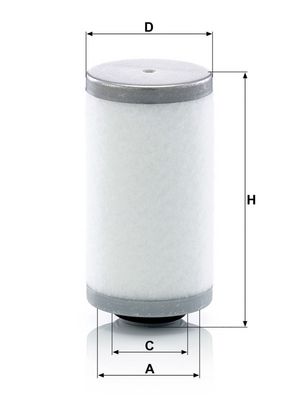 Carterontluchtingssysteem filter past: BUSCH R 5 0021, R 5 012 B, R 5 021 B, R 5 KB 0025 F, R 5 KB 0040 D, R 5 RB 0021 C