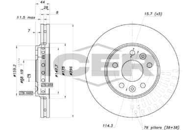 Tarcza hamulcowa ICER 78BD6841-2